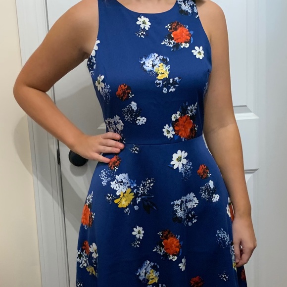 Banana Republic Blue Floral Dress - Picture 1 of 14